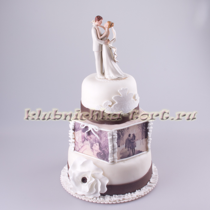 Свадебный торт "Счастливые моменты" 1600руб/кг